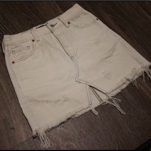 Lucky Brand distressed denim skirt